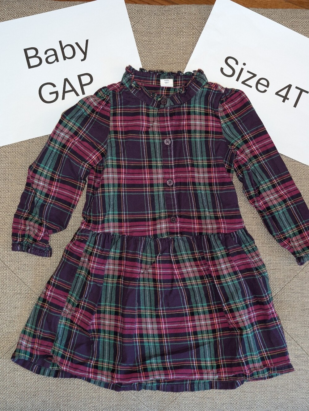 Bany Gap 4T Long sleeve Flannel Dress